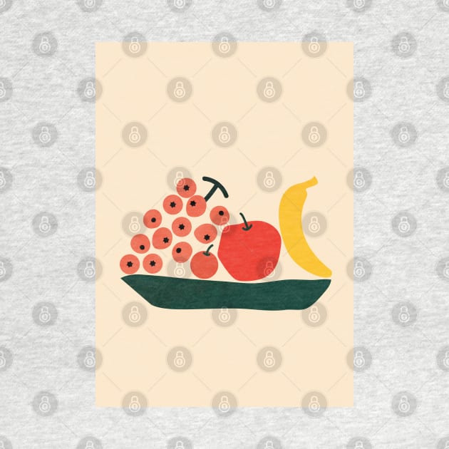 Food Decor, Fruit Print, Abstract, Modern, Minimalist by Colorable